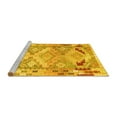 thumbnail image 2 of Ahgly Company Machine Washable Indoor Round Southwestern Yellow Country Area Rugs, 4' Round, 2 of 4