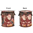 thumbnail image 2 of 50L Extra Large Popup Hamper Collapsible Laundry Basket With Zippered Lid 15.7x18.5in Santa Claus and The Gilr, 2 of 7