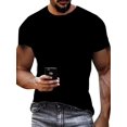 thumbnail image 2 of Camiseta de cuello redondo con diseño gráfico único y novedoso: camiseta de verano para hombre de manga corta con estampado digital de puño dorado y letras. Colores vibrantes, tejido transpirable y co, 2 of 4