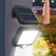thumbnail image 4 of Potente luz solar para exteriores con sensor de movimiento 120 LED Iluminación impermeable Luz solar para jardín Patio Puerta Estacionamiento Luz de seguridad Línea de 5 m (baterías no incluidas) TUNC Sencillez, 4 of 5