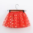 thumbnail image 5 of MEZZALL Kids Girls Holiday Party Ballet Skirts Dot Prints Tulle Dance Skirt Cute Toddler Dailywear, Red, 4-6 Years, 5 of 5