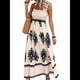 thumbnail image 1 of Vestido Bohemio con Cuello Cuadrado para Mujer, Informal, para y Verano, para Vacaciones en la Playa 2025 y Negro XL, 1 of 9
