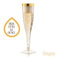 thumbnail image 2 of Chateau Plastic Champagne Flutes Disposable With A Gold Rim Box Of 36, 6.5 oz Ea, 2 of 4