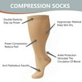 thumbnail image 3 of 4 Pairs Wide Calf Compression Socks For Women And Men,Plus Size Knee High Support Stockings For Circulation,Nurses,Travel,Running, 3 of 4
