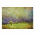 thumbnail image 1 of Flower Cutting Board, Pastel Colored Floral Lawn and Shallow Depth of Field Nature Depiction Design, Decorative Tempered Glass Cutting and Serving Board, Small Size, Purple Green, by Ambesonne, 1 of 1