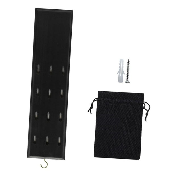 DYNWAVECA Wall Mount Holder Bracket Easy Installation Display Rack with Accessory Storage Bag for Workshop Bar Game Room Black
