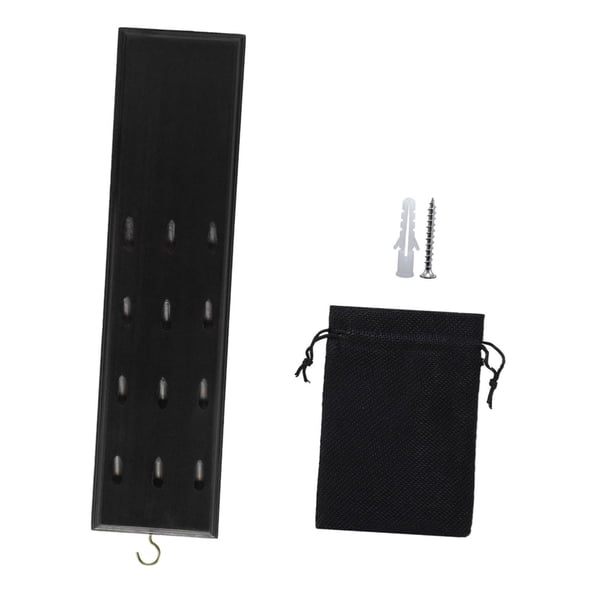 Soporte de pared para dardos, soporte para dardos, fácil instalación, estante de exhibición de dardos con bolsa de almacenamiento de accesorios para Negro