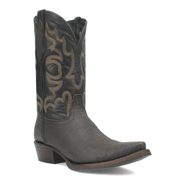 Mens black cowboy boots pointed toe 2025