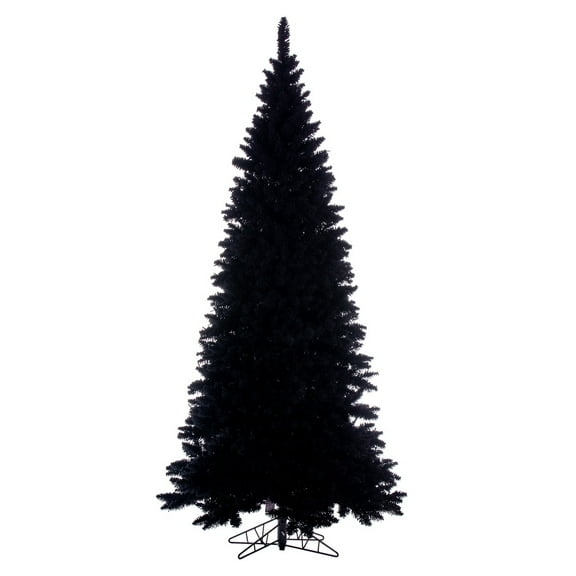 Vickerman 4.5' x 25" Flocked Black Fir Slim Artificial Unlit Christmas Tree.