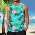 thumbnail image 2 of Summer Men's Solid Color Printed Sweat-absorbing Breathable Shoulder Expanding Sleeveless Vest XL, 2 of 5
