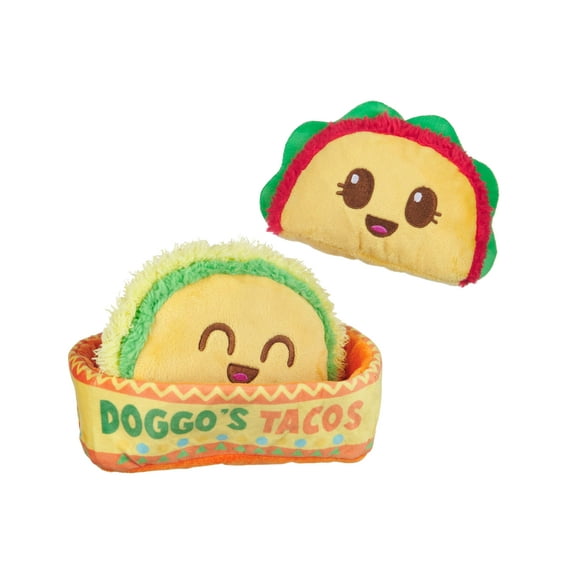 BARK Doggos Tacos Plush Multi-Part Dog Toy, Small to Medium Dogs