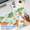 thumbnail image 4 of Long Mouse Pads for Desk,LightGreen Cartoon Dinosaurs Leaves Desk Mats on Top Of Desks, Desk Mouse Pad Extra Large with 3mm Non-Slip Base and Stitched Edge for Gaming,Work,Home 35.4"x15.7", 4 of 5