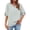 Light Blue, variant on Summer Womens Tops 2026 Oversize Linen Embroidered Three-quarter Sleeve Top Vintage Loose-fitting Embroidered Round-neck T-shirt For Three-quarter Sleeve Round-neck Top/shirt
