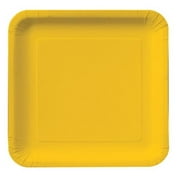 Touch of Color 463269 9 In. Square Dinner Plates, School Bus Yellow - Case of 180