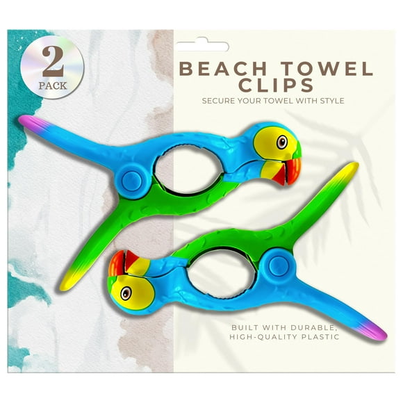 Clips para Toallas Performore Flip Flop Playa 2 Paquetes (Loro)