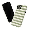thumbnail image 3 of Minimalist Wavy Stripe Phone Case, Sage Green & Cream Aesthetic Patterned Phone Cover, Modern Retro Vibe for iPhone 16 15 14 13 12 11 Pro Max Plus Mini, 3 of 6