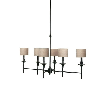 - Seagull - 66953EN-710 - Six Light Island Pendant - Stirling - Burnt Sienna-1pack