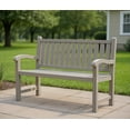 thumbnail image 4 of FICARTS Outdoor Resin 2 - Person Bench - Waterproof Slatted Design, Sturdy Frame, Comfort Seating for Garden, Backyard, Porch & Park,  Coffee, 4 of 5