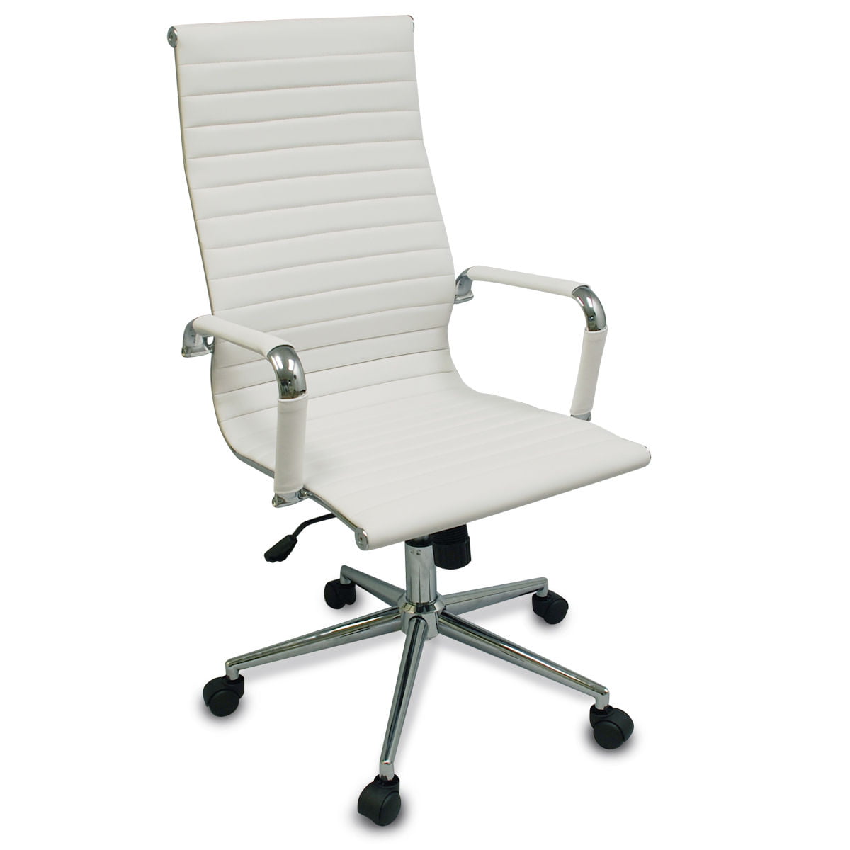 Bodymade High Back Modern Ribbed Office Chair, White ...