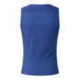 thumbnail image 6 of Women Summer Tops Women Fashion Casual Sleeveless Top Casual Knit Shirt Vest Round Neck Splice Tanks Top Dress Womens Business Tops for 3x for Dressy Camisole Crop Blue XL, 6 of 7