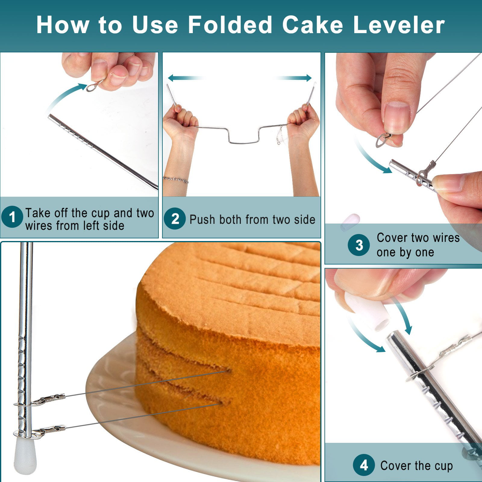 BSHAPPLUS 150 Pcs Cake Decorating Supplies Set,Cupcake Decorating Supplies,Baking Supplies Tools,Piping Bags and Tips Set with Cake Turntable,Cake Pans,Frosting Bags,Icing Tips Pastry,Cake Scrapers