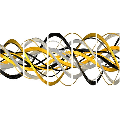 Design Art HelixExpression Abstract 5 Piece Graphic Art on Wrapped Canvas Set