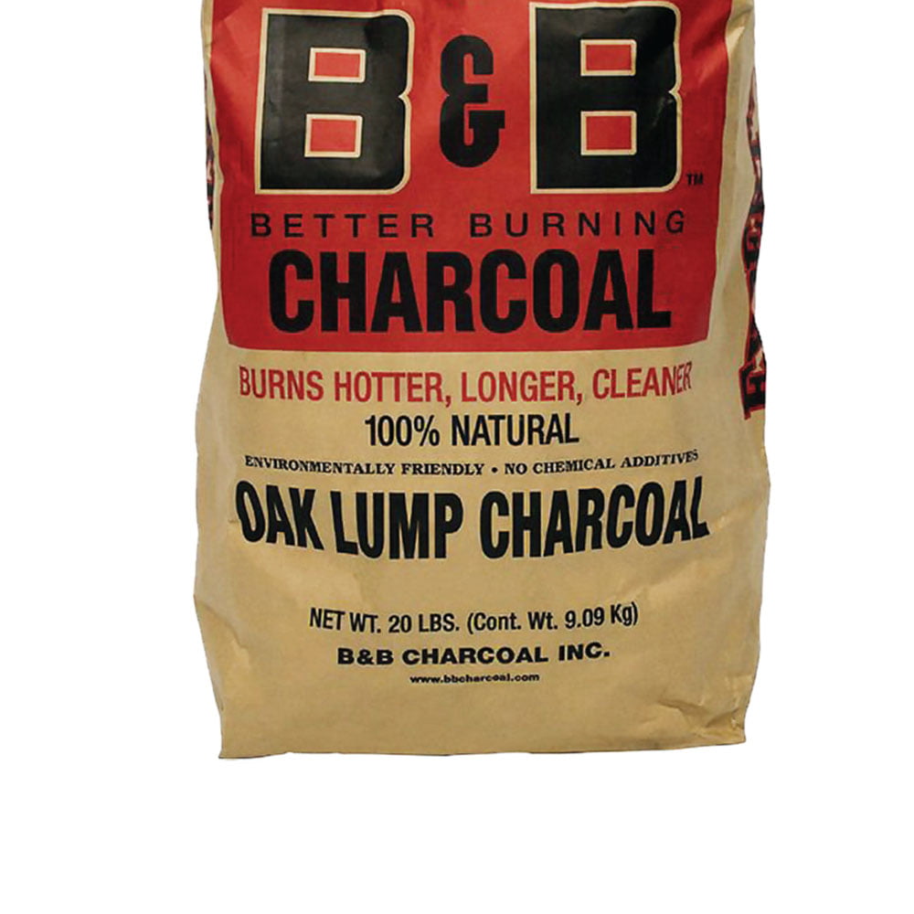 B & B Charcoal 00081 Organic Hickory Lump Charcoal 20 Lbs 