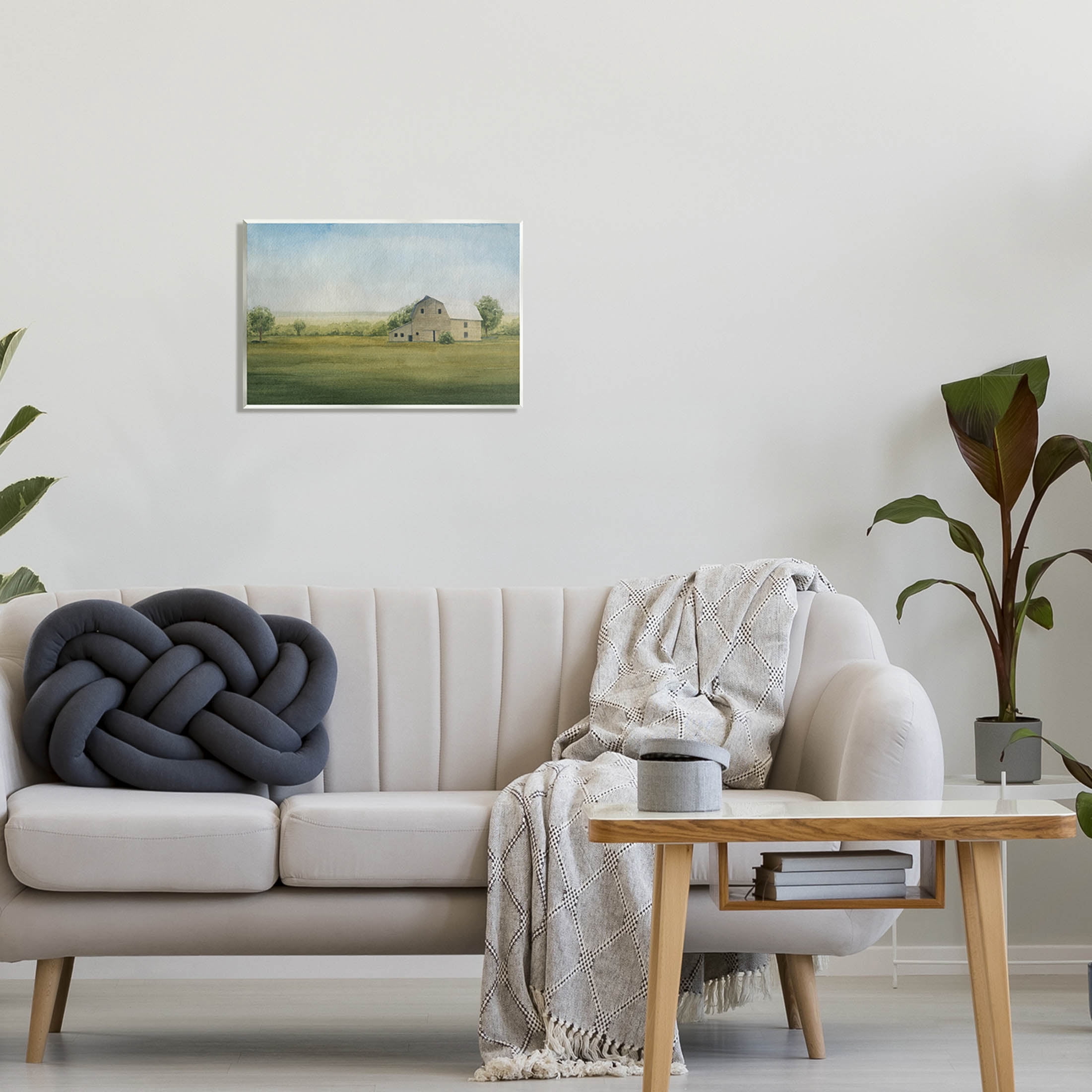 Stupell Industries Countryside Grassland Barn Painting Unframed Art Print Wall Art, Design by Grace Popp
