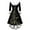 Black, variant on Christmas Dresses for Women Women's Fashion Elegant Autun And Winter Long Sleeve V-Neck Christmas Print Dress for Holiday Party,Black,L