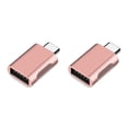 thumbnail image 3 of ZLight Type C to USB 3.0 Adapter Fast Charger Universal Alloy Multi-purpose High Efficient Card Reader Converter for Phone PC Rose Gold 2Set, 3 of 6