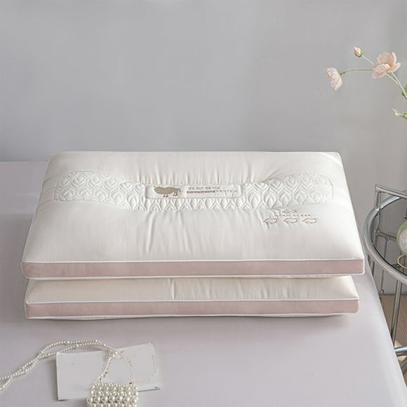 Yhmxh Pillows-Throw Pillows Thick Pillow Sleeping Special Neck Pillow Natural Material Odorless Pillow No Collapse Pillow Suitable For Side Sleepers And Stomach Sleepers Removable Breathable Pil