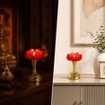 thumbnail image 5 of Lotus LED Candle, Flameless Flower Light, a Faceted Bloom Mounted on a Metallic-look Stem Across Dining Tables Mantels Shelves, Decorative Tabletop Lamp for Weddings Dinners, 5 of 7