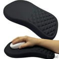 thumbnail image 4 of Ergonomic Memory Foam Wrist Rest Pad Set, 2-in-1 Keyboard And Mouse Pad Cushion Support For Typing & Gaming, Comfortable Pain Relief For Wrists Prevent Carpal Tunnel, Non-Slip Base For PC Office Desk, 4 of 9