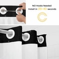 thumbnail image 2 of No Hook Shower Curtains with Snap-in Liner Set, Night Stars Moon Waterproof Hotel Style Bathroom Shower Curtain, Modern Abstract Art Cloud Fog Breathable Mesh Top Window Bath Curtains 48''x72'', 2 of 9