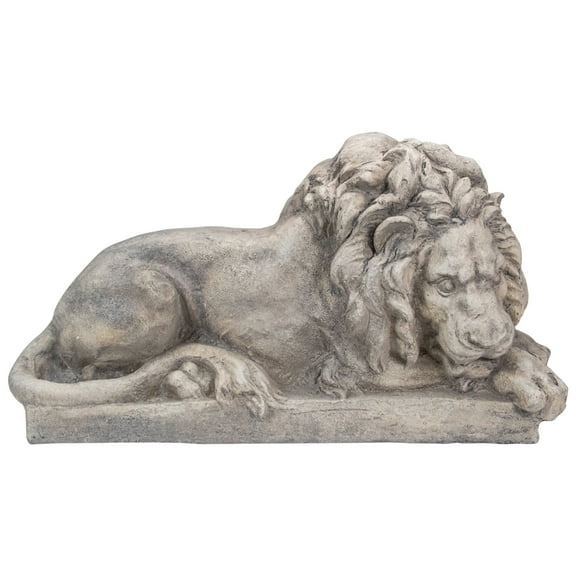 Northlight 22.5" Gray Lying Down Lion Outdoor Garden Statue