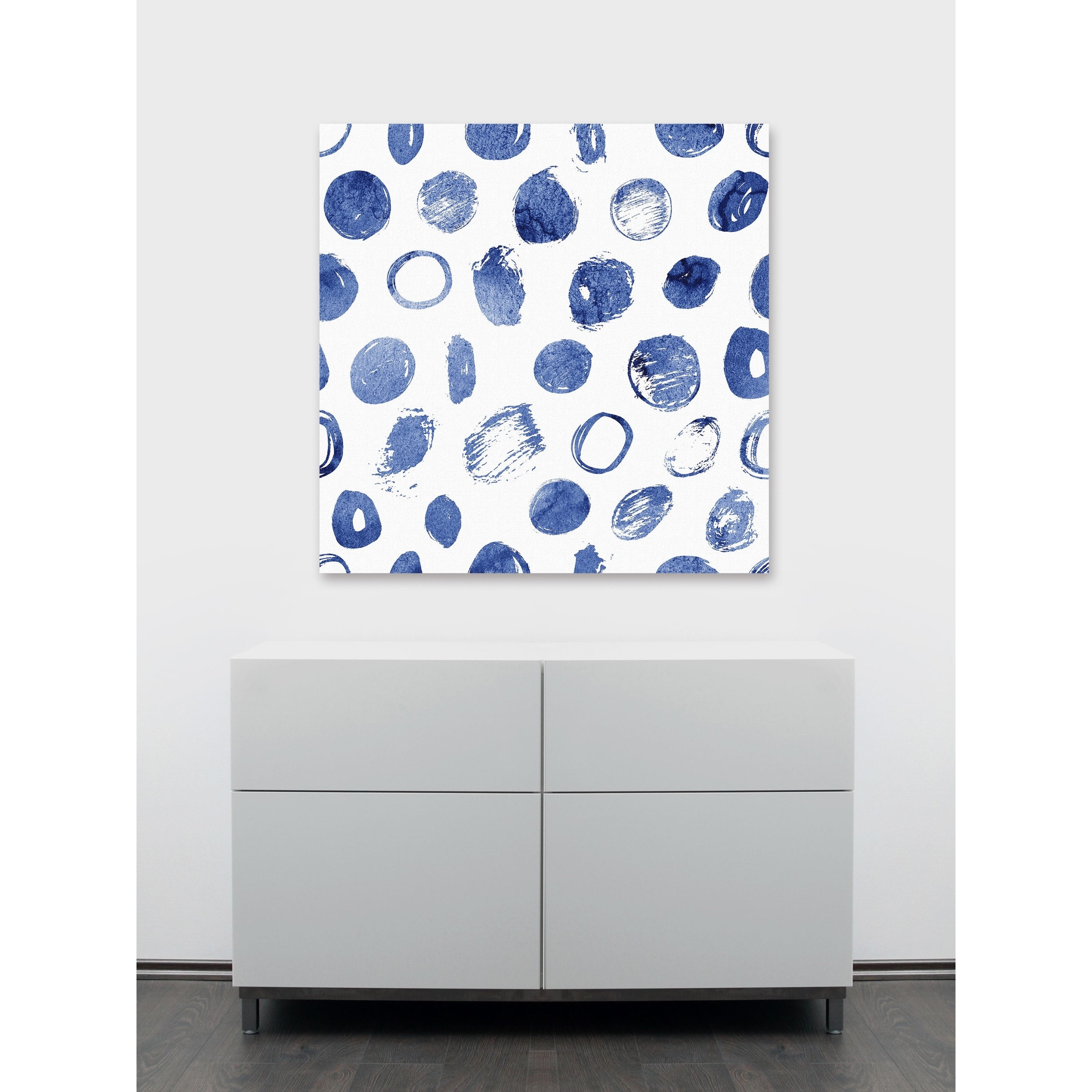 "Blue Art" Painting Print on Wrapped Canvas