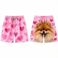 thumbnail image 2 of Zsyiiiiii Men's Funny Dog 3D Graphic Yellow Loose Fit Summer Beach Shorts, 2 of 4