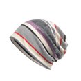 thumbnail image 2 of Bonnet Slouchy Hommes Femmes Chapeau Chimio Extensible Doux Élasticité Chaude Hommes Femmes Turban en Coton à Rayures Double Usage Écharpe Coupe-Vent Couvre-Chef, 2 of 7