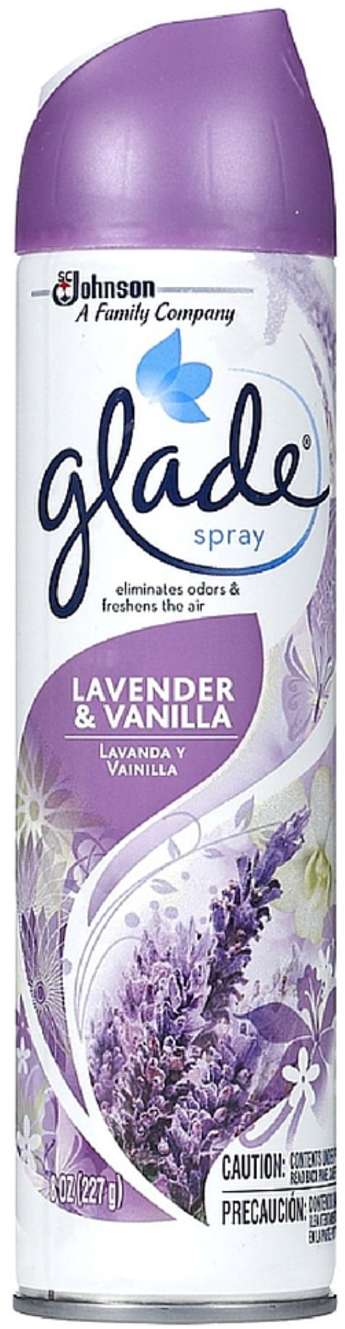GLADE Aerosol Air Freshener, Lavender & Vanilla 8 oz (Pack of 4)