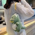 thumbnail image 2 of Women Cute Dinosaur Plush Satchel Mini Shoulder Money Phone Bags (Green), 2 of 6