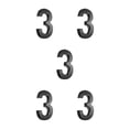 thumbnail image 2 of Matsuzay Números de casa para exterior, marcas numéricas negras, accesorios, signo de número, accesorio DIY para apartamento, Hotel, número Numero 3 5piezas, 2 of 6