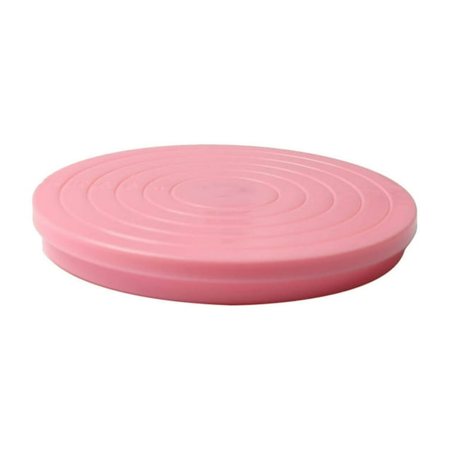 Pink Cake Turntable with Non-slip Surface for Easy 360-Degree Rotation and Stable Decoration 9.5