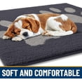 thumbnail image 4 of Tapete para puerta de perro para patas fangosas, antideslizante, lavable, para interior, alfombra absorbente de entrada, color gris oscuro, 4 of 4