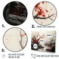 thumbnail image 5 of Designart "Red Floral Flamenco Foragers" Animals Ant Picture Framed Canvas Wall Art, 5 of 5