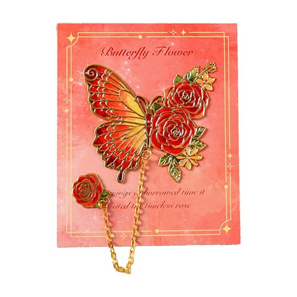 EGNMCR Décoration pour la Maison, Décoration de Chambre Signet en Métal avec Papillons et Chaîne Signet Ajouré Monet Thème Peinture à l'Huile Signet pour Amateurs de Livres Femmes Écrivains Lecteurs Enfants Ados Signets en Métal