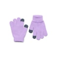thumbnail image 3 of Justice Girls Iridescent Sequin Ribbed Beanie and Gloves 2-Piece Set, Grey, 3 of 4