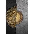 thumbnail image 1 of Black Gold Rough Organic Texture of Tree Rings Canvas Abstract Poster Wall Art Pictures Circle Line Paintings For Living Room50 x 70 cm (without frame),1, 1 of 6