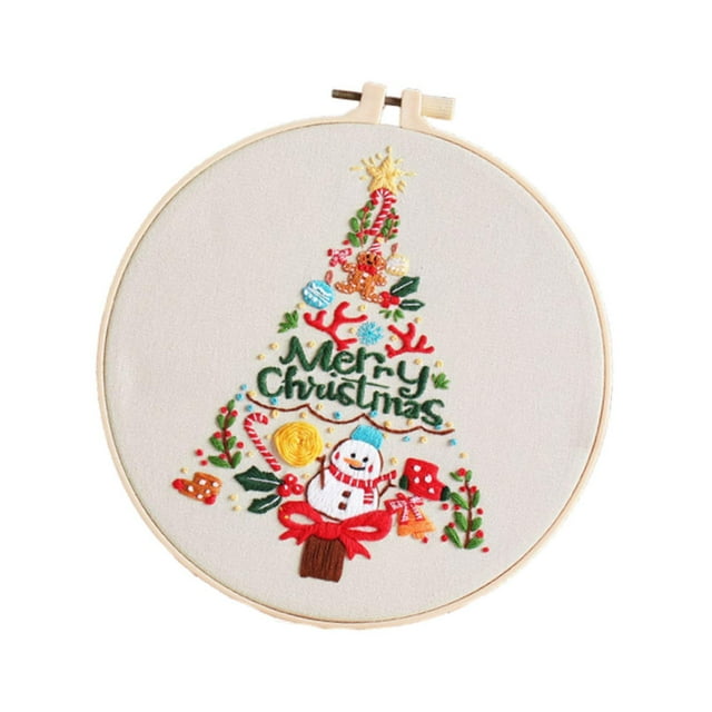 Kit de bordado navideño Kits de punto de cruz Árbol de Navidad