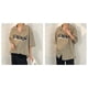 thumbnail image 4 of Camisa con cuello entallado para hombre, Camisa ajustada informal con estampado de letras y hombros caídos, media manga para verano, 4 of 8