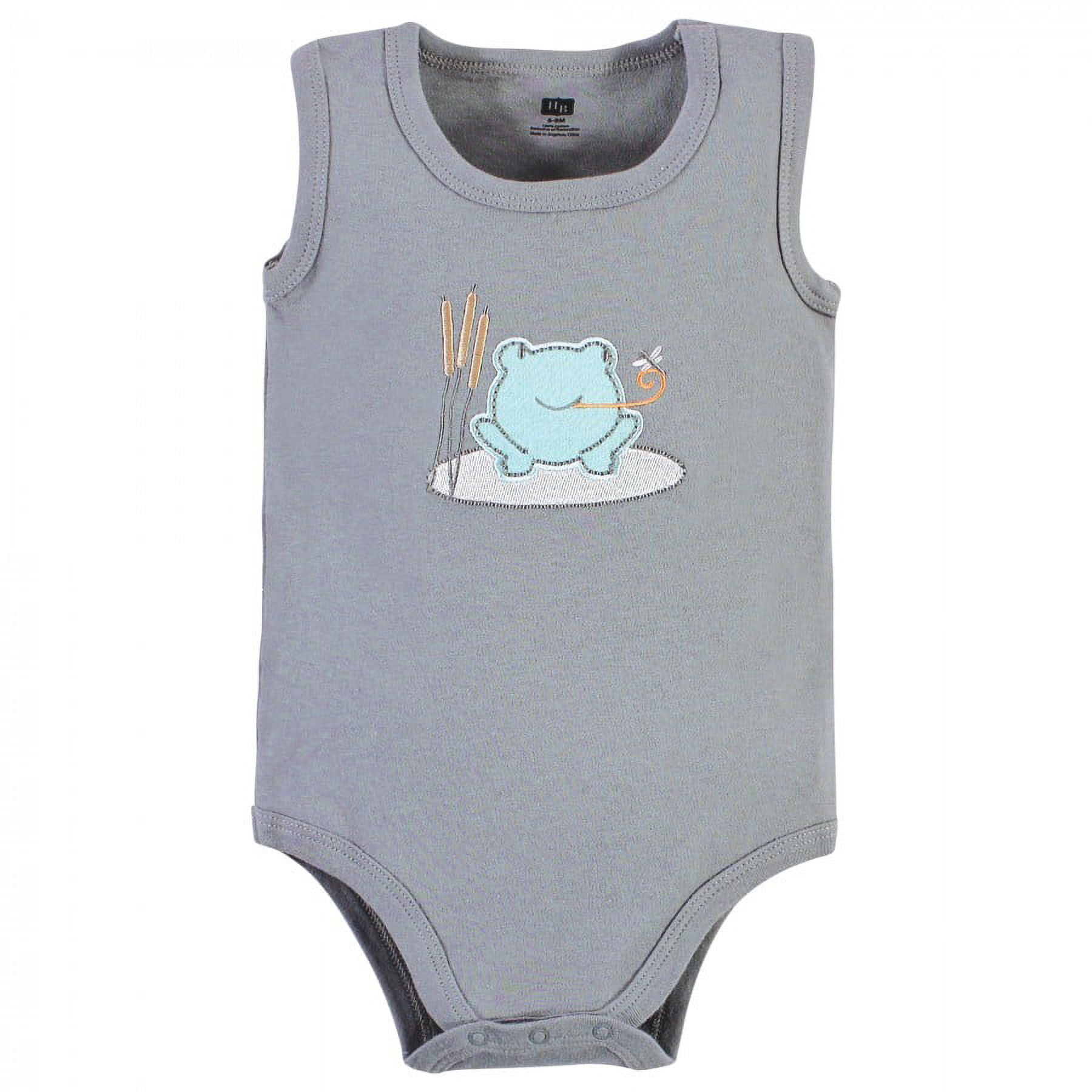 Hudson Baby Unisex Baby Cotton Sleeveless Bodysuits, Bunny And Bee, 0-3 Months